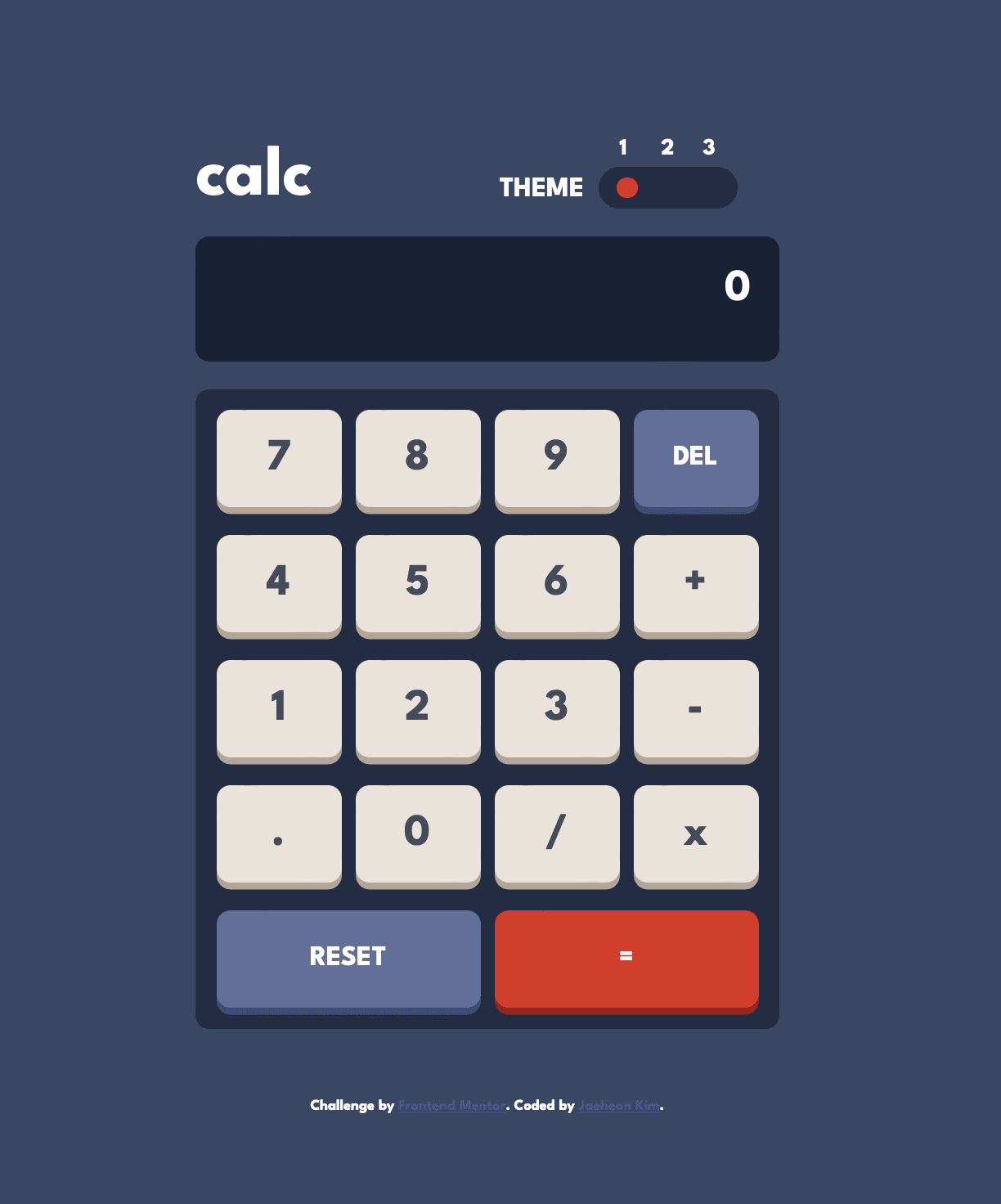 screenshot of Responsive Simple Calculator