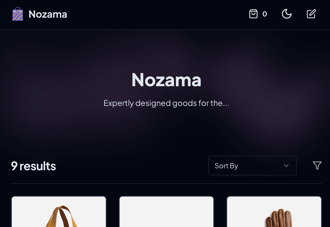 screenshot of Nozama